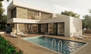 Villa en construcción de estilo moderno con piscina, Benissa Costa (B200170) (1)